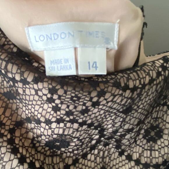 London‎ times sz 14 ruffle tiered cocktail sheath dress - Picture 5 of 6